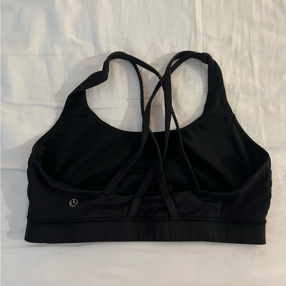 Black Lululemon Energy Sports Bra